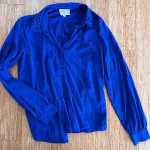 Sézane Button Up Silk Blouse